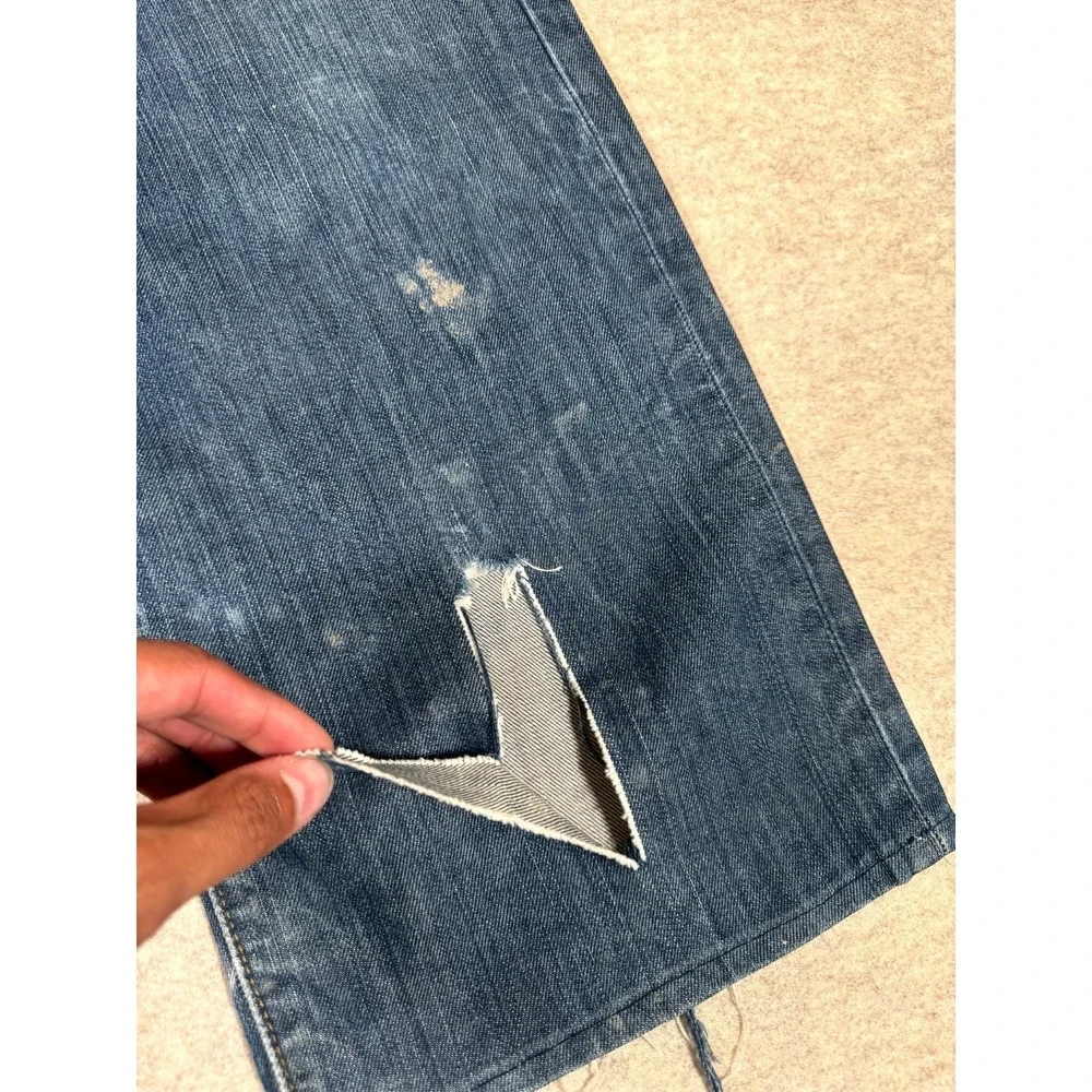 Vintage Levis 501 Original Straight Leg Jeans Mens 42x32 Blue Denim Distressed